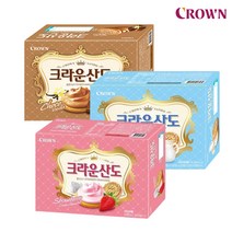 크라운 산도 초코 딸기 크림 3종 6+6(총12개) 골라담기, 크림161g 6개, 딸기161g 6개