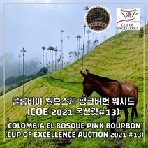 (커피생두) 271 콜롬비아 엘보스케 핑크버번 워시드(COE 2021 옥션랏#13) 500g