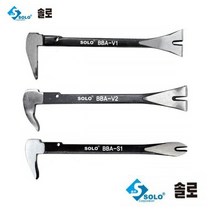 인테리어빠루 미니손빠루 못뽑기 경량빠루 못제거 타일 벽 마루바닥 샷시틀철거 하수구 지렛대 빠루망치 미니빠루 인테리어, 솔로 BBA-V1