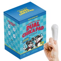 붐붐포 반려동물 듀얼 돌기 손가락 일회용 칫솔 패드 60p, 화이트, 1개