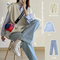 여성 의류 세트 올 매치 트렌디 캐주얼 솔리드 소프트 청소년 일본 스타일 러블리핏 스트리트웨어