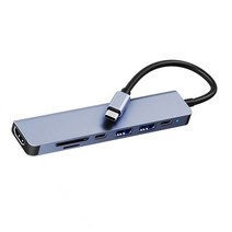 랜선 분배기 허브 인터넷 7 in 1 usb c 허브-4k hdmi 호환 유형 c 어댑터 otg 3 dock with pd tf sd for proair ipad xps 표면, 푹샤