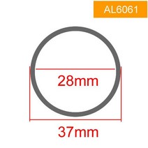 알루미늄파이프 원형 사각 튜브 합금 파이프 OD 37mm 6061 알루미늄 튜브 파이프 외경 내경 24mm 중공 합, 07 OD37 ID28_01 245mm