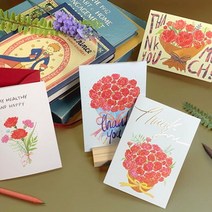 카네이션 캘리그라피 카드 선생님 부모님 감사 인사 2023 연하장 편지지 말씀 생일 연말 카드 종이 용돈 안전 답례 봉투 만들기 생일 선물, 3(LC05)