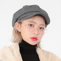 라핑 타일러 울 헌팅캡 겨울 체크 뉴스보이캡 빵모자