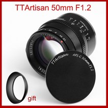 ttartisan 50mm f1.2 카메라 렌즈 fujifilm m43 sony e nikon z canon m sigma leica l mount aps-c 카메라 렌즈 대구경, 번들1