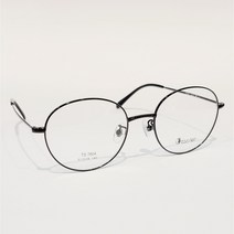 베스트 프리미엄 가벼운 국산 금속 타원형 안경테 티에스 TS 7604 정사이즈 51사이즈, col.1 올블랙