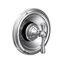 모엔킹슬리 크롬 전통적인 모엔트롤 욕조와 샤워 레버 손잡이 밸브 필수 T3111, One Size, Chrome