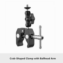 SmallRig DSLR 카메라 슈퍼 클램프 홀더 (볼 헤드 장착) Gopro/카메라 라이트/모니터 어 테치먼트 1124 용 핫슈 어댑터, CHINA_Crab-Shaped Clamp