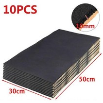 자동차 방음재 차량용 신슐레이터 흡음재 10Pcs 30x50cm 10mm 접착 방음 폼 코튼 홈 데드닝 단열 패드 흡음 소음 방지 스폰지, 10pcs 10MM Black, CN