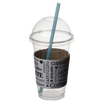 커피촌 92파이 PET컵 16oz 100p + 돔뚜껑 100p + 화이트라떼 홀더 100p + 혼합빨대 100p 4종 세트, 1세트