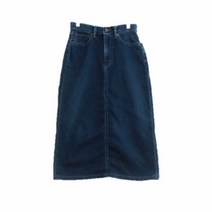 유니클로 진청 데님 h라인스커트 여자 3367