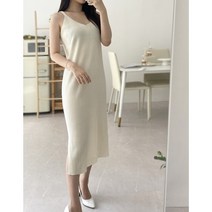 미뉴엘 실루엣 브이넥 롱 트임 원피스