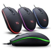TG삼보 TG-M1100L USB 저소음 게이밍 마우스/블랙, 단일옵션