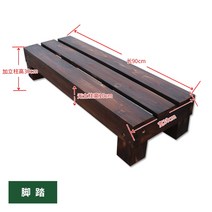 베란다 발코니 데크 야외 방식 나무 바닥 테라스 자체 포장 야외 안뜰 원래 나무 판자, 발판 페달 길이 90x 폭 30x 높이 30cm, 001㎡