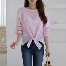 [아이슈즈] 줄지매듭블라우스 1035690