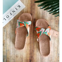 슈스스 왕골 라탄 슬리퍼 린넨 실내화 커플 여름 바캉스