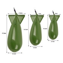 잉어 낚시 로켓 피더 large small spod bomb float lure bait holder pellet 로켓 피더 3 size pellet 로켓 피더, 블랙 엘