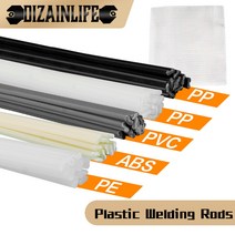 플라스틱용접 PP/PE/PVC/ABS 플라스틱 용접봉 40 개 200mm 용접기 스틱 키트 용접 메쉬 수리 스트립 포함 자동차 범퍼용 납땜 도구, [02] 40 Pcs Black PP