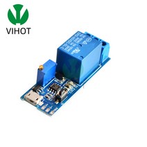 스마트 전자 5V-30V 마이크로 USB 전원 조정 가능한 지연 릴레이 타이머 제어 모듈 트리거 스위치, 한개옵션0