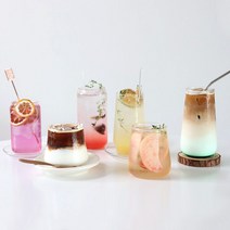 홈카페 디자인 글라스 아이스잔 6종, 3-1.엣지언더락(375ml)