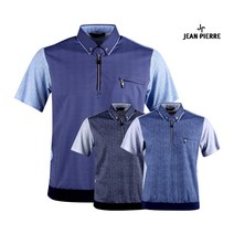 잔피엘 남성 쿨 아이스 반집업 골프셔츠 JP1M410