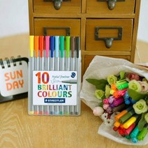 스테들러 수정펜 세트 트리플러스 화인라이너 334SB 10 색 수성펜 필기류, 단품, 단품