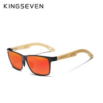 [천지훈썬글라스] KINGSEVEN 패션 편광 알루미늄 대나무 천연 나무 핸드메이드 선글라스 남성 UV