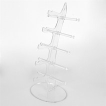 파티션 핫5 레이어 선글라스 안경 쇼 랙 카운터 디스플레이 스탠드 홀더 보석 포장 및 16x16x31.5cm, 01 WHITE