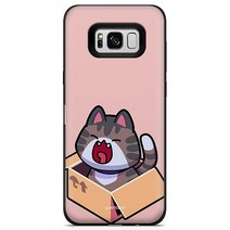 갤럭시 S8 플러스 케이스 데이투데이 박스 냥이 마그네틱 카드 범퍼 SM-G955 N