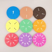 22/51Pcs EVA 라운드 모양의 분수 악기 몬테소리 수학 교육 장난감 선물 학생 학습 도구, 51pcs
