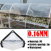 비가림막 0.14mm/0.16mm 투명 야외 타포린 전망대 퍼걸라 방풍 캐노피 다육 식물 보온 필름 PE 방수 천, 02 Thick 0.16mm_04 1x4m