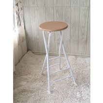 접이식 바의자 높은 홈바 스툴, 화이트 우드 색상(70CM)