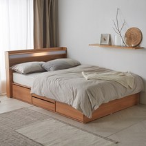 [KT알파쇼핑]파로마 렌치 LED 4단 통수납침대 SS 6회전본넬매트 (착불), 그레이