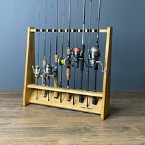 일본직구낚싯대 거치대 단면 10개 낚싯대 -, 본체【라이트 브라운】펠트【블랙】