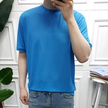 프롬엘 남자 여름 린넨 오버핏 스판 반팔티셔츠(5COLOR)