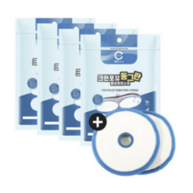 크린포유 동그란 물걸레 청소포 15cm 80매 + 전용패드 2p 세트, 1세트