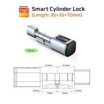 스마트 도어 자동 도어락 부품 액세사리 지문 전자 잠금 실린더 원격 제어 키 잠금 해제, CHINA, K1S 35 55
