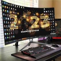 32인치 모니터 144HZ 대형 스크린 HDMI HD 24 게임 27, 공식 표준, 블랙 32인치 곡면 75HZ