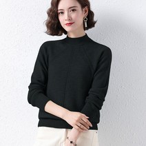 스웨터 중년 마담 엄마옷 가을겨울 솔리드 이너 스타일리쉬 40대 중노년층 여성의류 반폴라 니트 3778432610