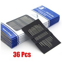 122436pc 블라인드 바늘 노인 측면 구멍 손 정용 바느질 스테인리스 DIY 착용 비즈 불필요한 스레딩, style 3