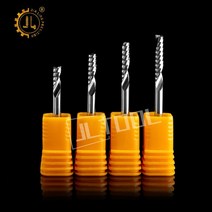 밀링공구 xcan 단일 플루트 밀링 커터 3.175 4 6mm 생크 카바이드 엔드 밀 원 플루트 나선형 pvc 커터 cnc 라우터 비트 엔드 밀 커터, 3.175x2x22