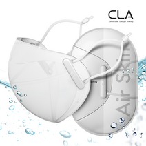 CLA 물놀이 아쿠아 스포츠 에어스킨3.0 마스크 가드 필터교체형, M(남성권장), 본품1P+아쿠아필터2P(무료증정), 화이트