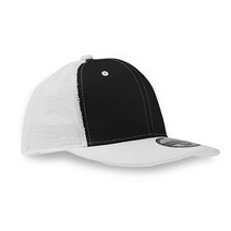 PLAIN GEAR Dispatch Trucker Cap - High Crown Mesh-Back Adjustable Strap Snapback Hat (CAMO), White/Black