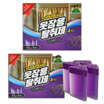 산도깨비 옷장용 탈취제 4개입 라벤다향, 과일/트로피칼향