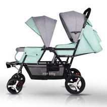 접이식 쌍둥이 유모차 2인용 연년생 초경량, 블랙 숲 양방향