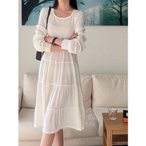 청순 여신 A라인 레이어드 쉬폰 캉캉 롱 원피스 4컬러