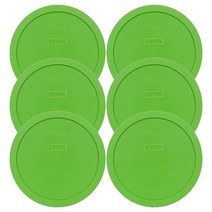 Pyrex 7402-PC 6/7컵 그린 플라스틱 식품 보관 뚜껑 미국 제조 - 2팩, 6