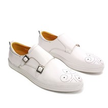 더블몽크스트랩 남자 소가죽 수제화 정장 구두 버클 플레인 무늬 F20