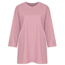 샵앤 [샵앤] 루즈핏 국산 슬럽 7부 면티셔츠 DAI-WSH-1112-핑크